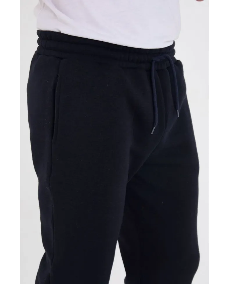 ERKEK Kışlık Üç İplik Lastikli Eşofman Pantolon - Lacivert