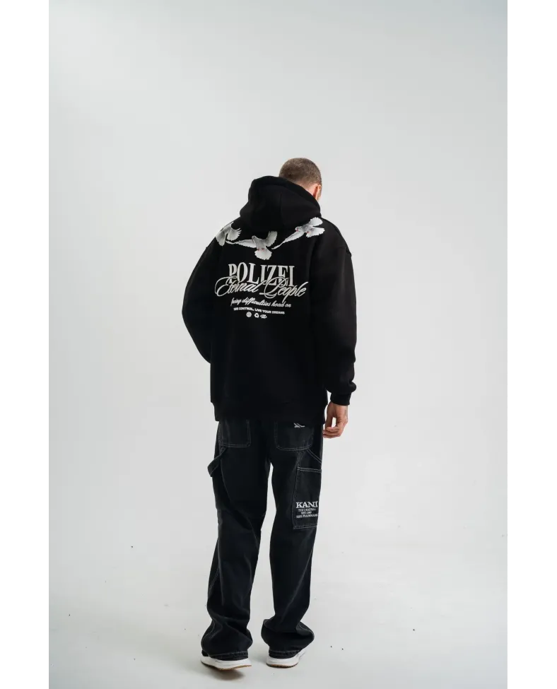 ERKEK Uzun Kol Bisiklet Yaka Yıkamalı SweatShirt - Siyah