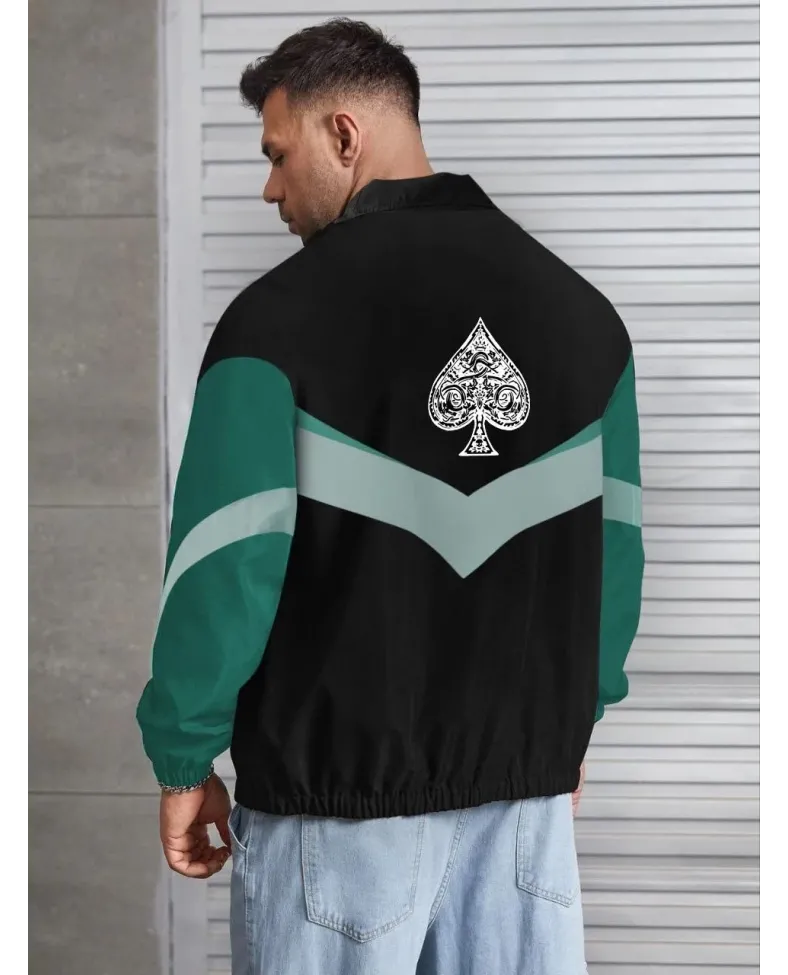 ERKEK Uzun Kollu Paraşüt Kumaş Rüzgarlik - Siyah