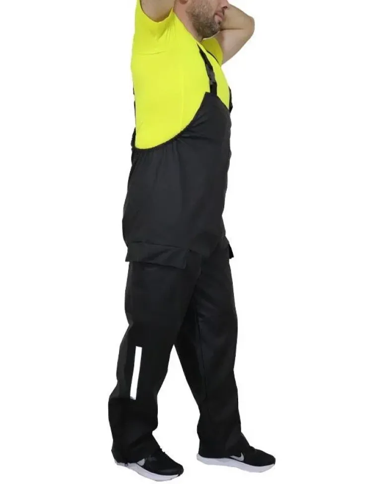 Yağmurluk Takım (Bahçıvan Tipi Askılı Pantolon ve Mont) - Siyah