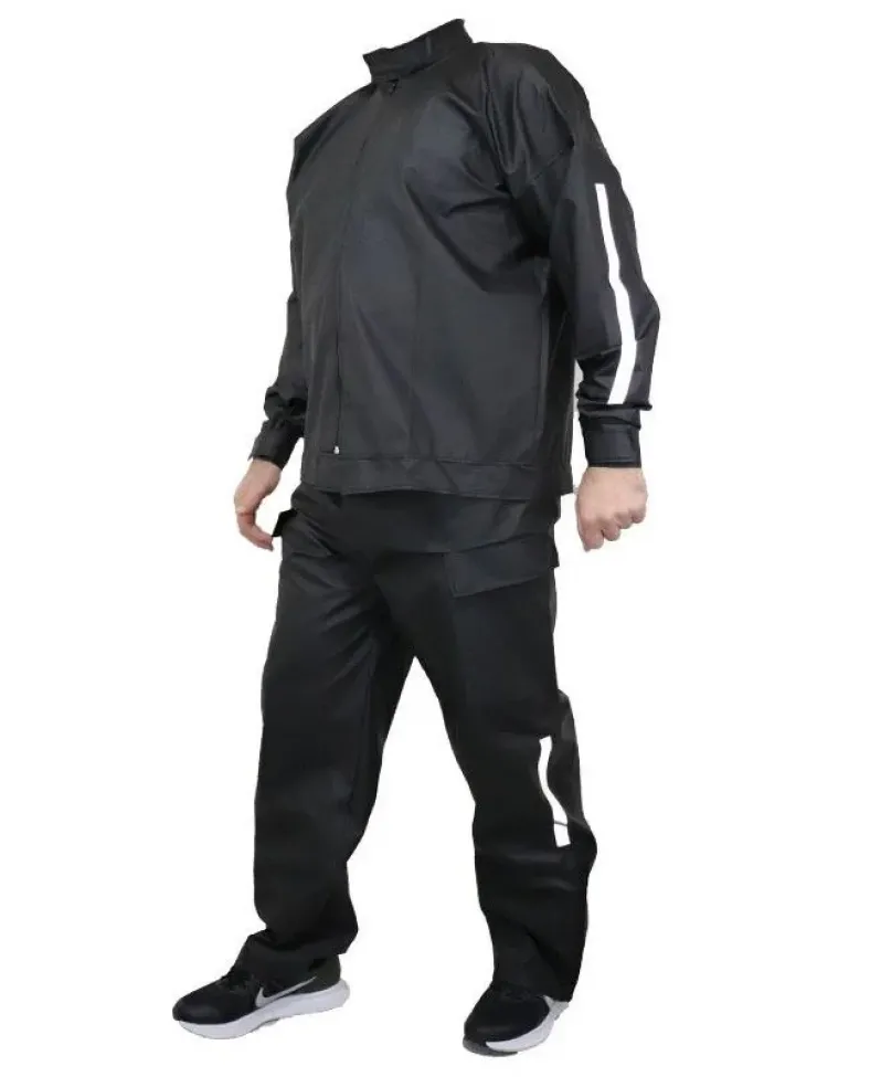 Yağmurluk Takım (Bahçıvan Tipi Askılı Pantolon ve Mont) - Siyah