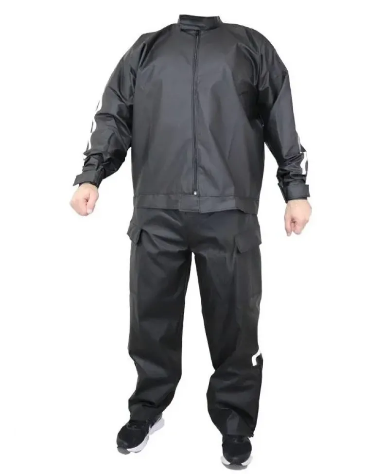 Yağmurluk Takım (Bahçıvan Tipi Askılı Pantolon ve Mont) - Siyah