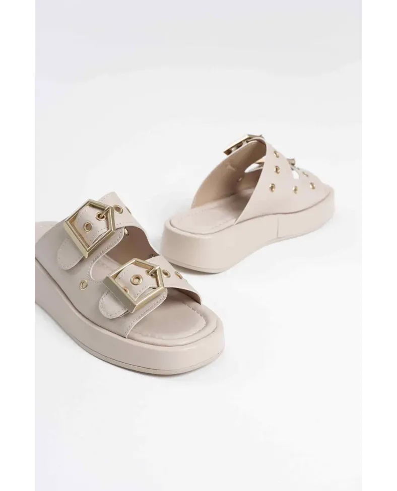 Kadın Bej Cilt Terlik TR17MY04C