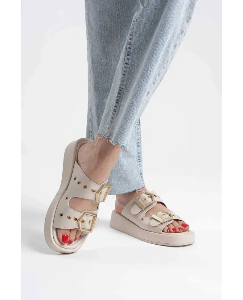 Kadın Bej Cilt Terlik TR17MY04C