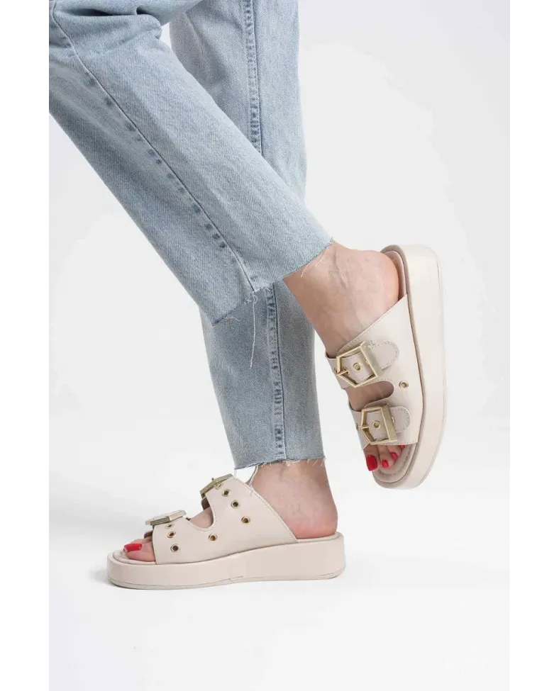 Kadın Bej Cilt Terlik TR17MY04C