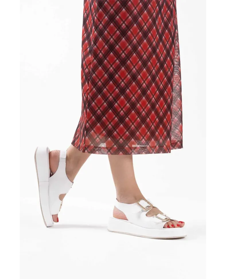 Beyaz Cilt Kadın Sandalet TR17MY02B