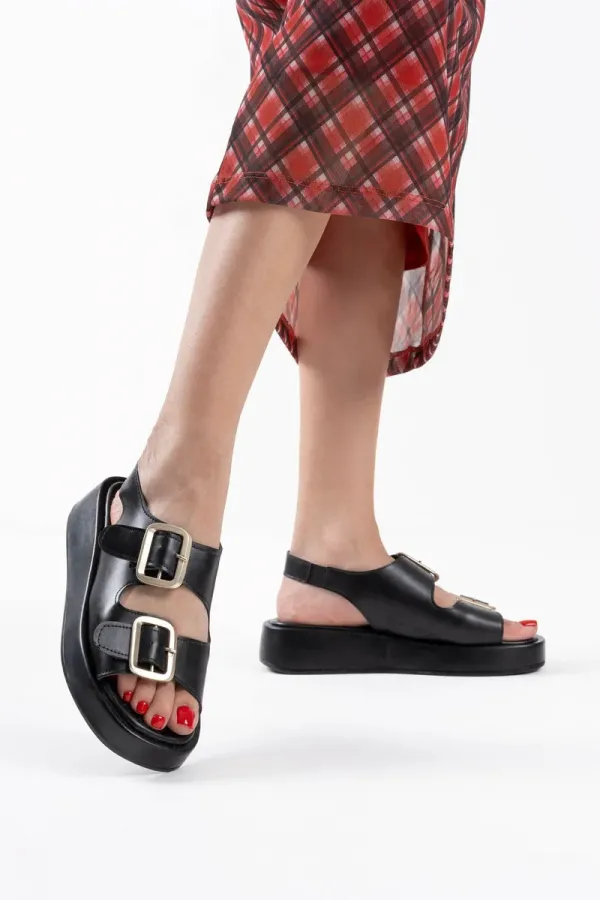 Siyah Cilt Kadın Sandalet TR17MY02A