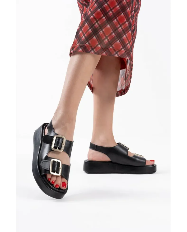 Siyah Cilt Kadın Sandalet TR17MY02A