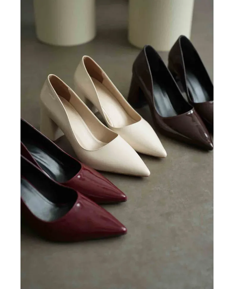 Bej Rugan Kadın Topuklu Ayakkabı TR08MS16E