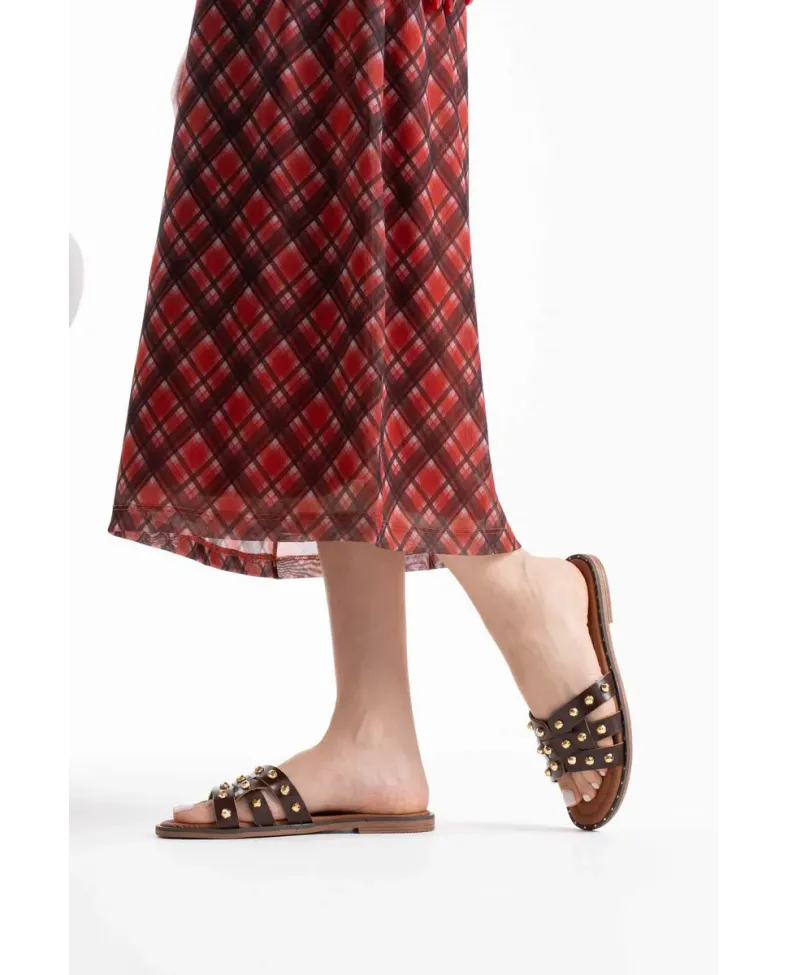 Acı Kahve Hakiki Deri Terlik TR31MY68F