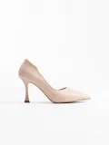 Kadın Bej Cilt Topuklu Ayakkabı TR08MS45P