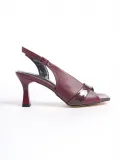 Kadın Bordo Rugan Detaylı Topuklu Sandalet TR13MY01E