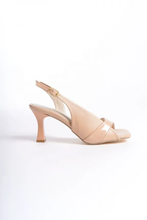 Kadın Nude Rugan Detaylı Topuklu Sandalet TR13MY01D