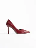 Kadın Bordo Rugan Topuklu Ayakkabı TR08MS45K