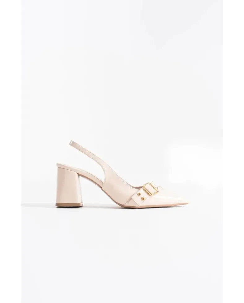 Bej Rugan Kadın Topuklu Ayakkabı TR08MS07B