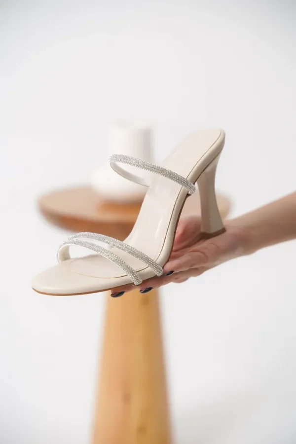 Topuklu Bej Kadın Terlik TR20MY24C