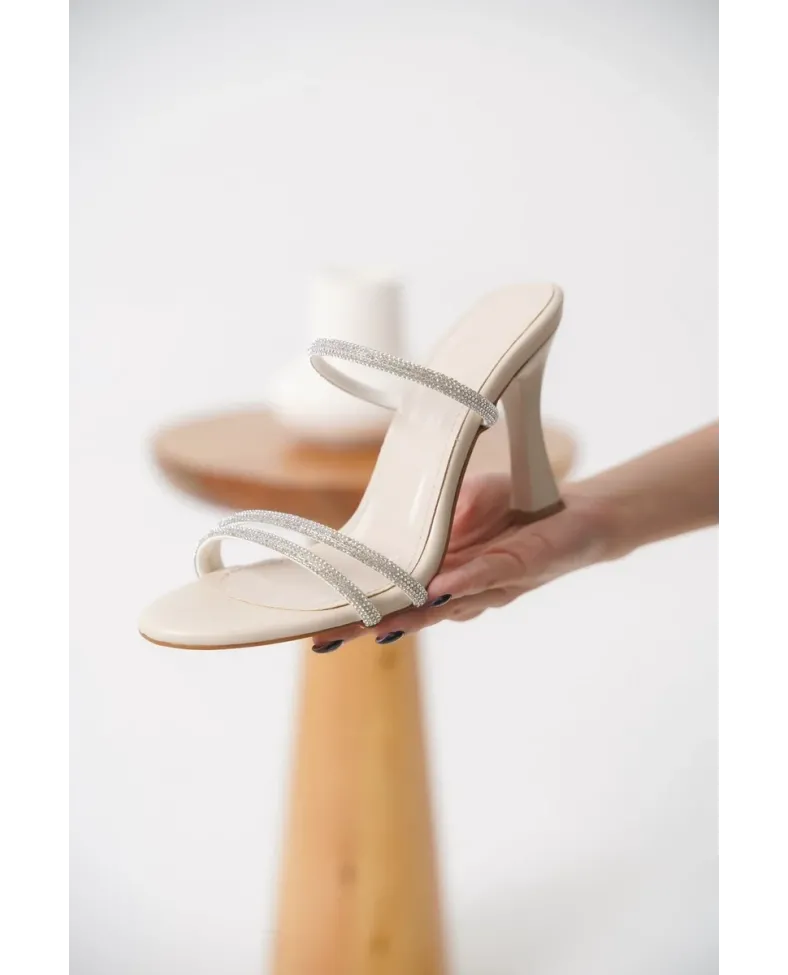 Topuklu Bej Kadın Terlik TR20MY24C