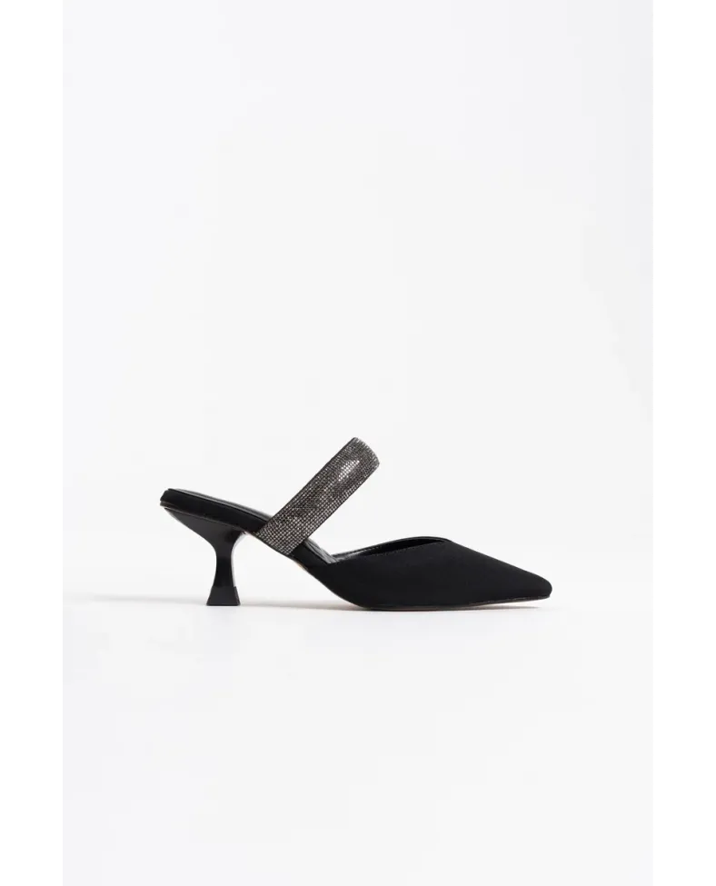 Topuklu Siyah Kadın Terlik TR08MS13A