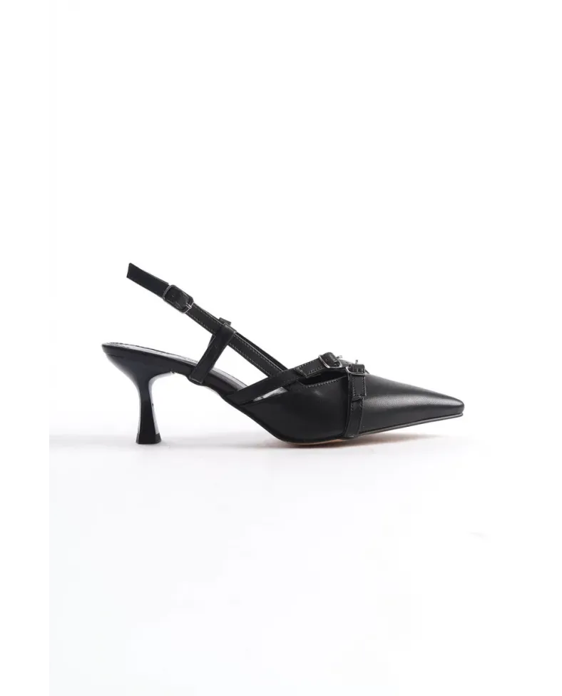 Kadın Siyah Topuklu Ayakkabı TR08MS17F