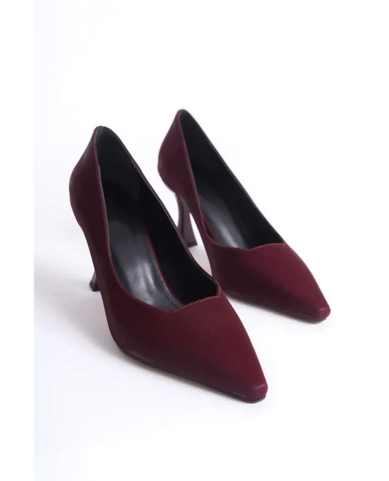 Kadın Bordo Saten Stiletto TR08MS27F
