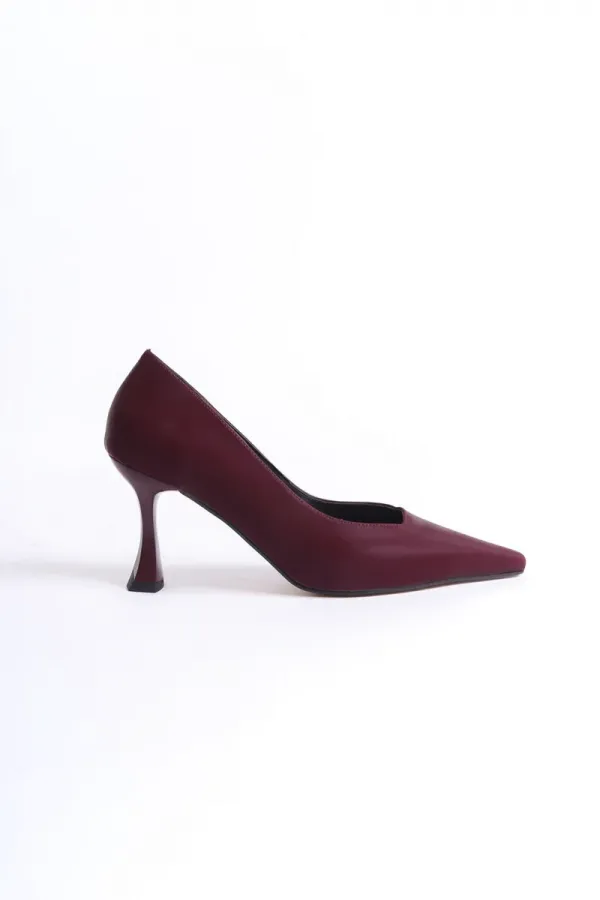 Kadın Bordo Saten Stiletto TR08MS27F
