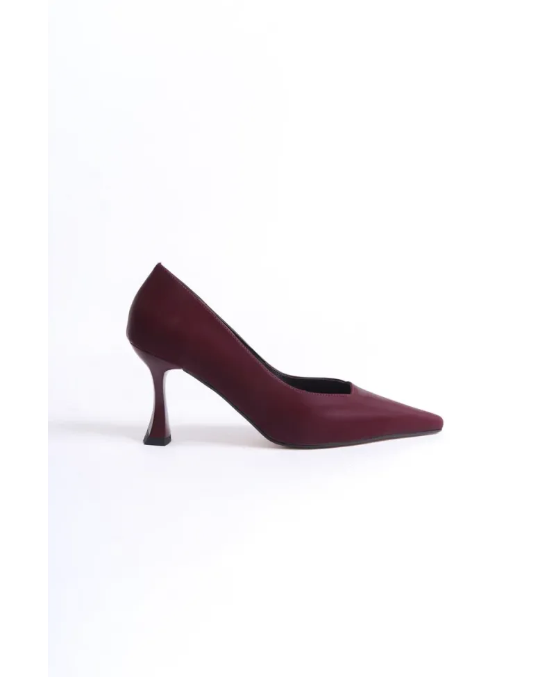 Kadın Bordo Saten Stiletto TR08MS27F