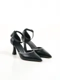 Taşlı Kadın Siyah Topuklu Ayakkabı TR12MS02A