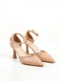 Taşlı Kadın Nude Topuklu Ayakkabı TR12MS02D