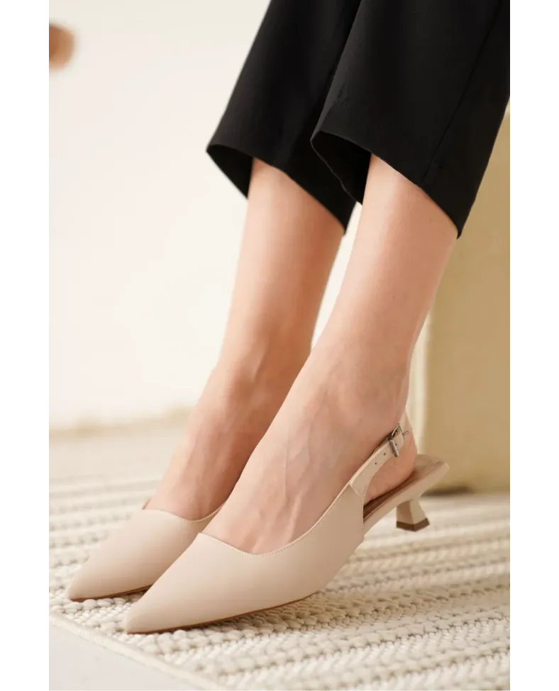 Bej Cilt Kadın Ayakkabı TR16MS03B