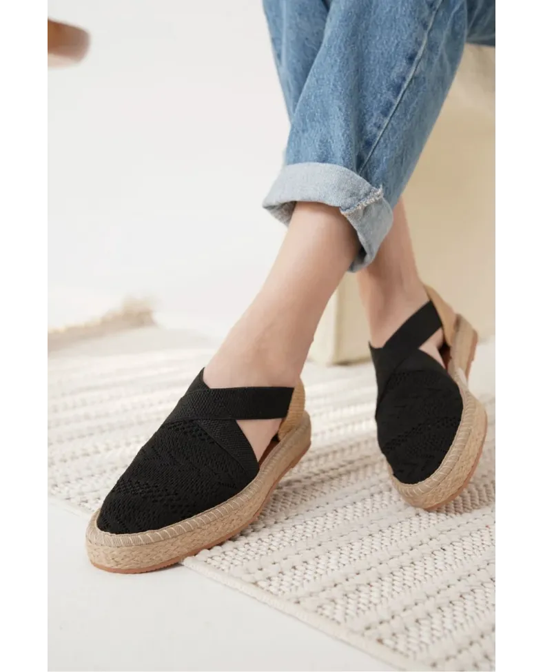 Kadın Siyah Espadril Ayakkabı TR19MY01A