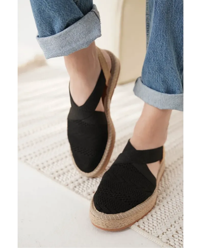 Kadın Siyah Espadril Ayakkabı TR19MY01A