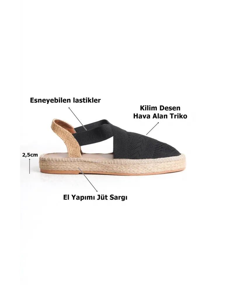 Kadın Siyah Espadril Ayakkabı TR19MY01A