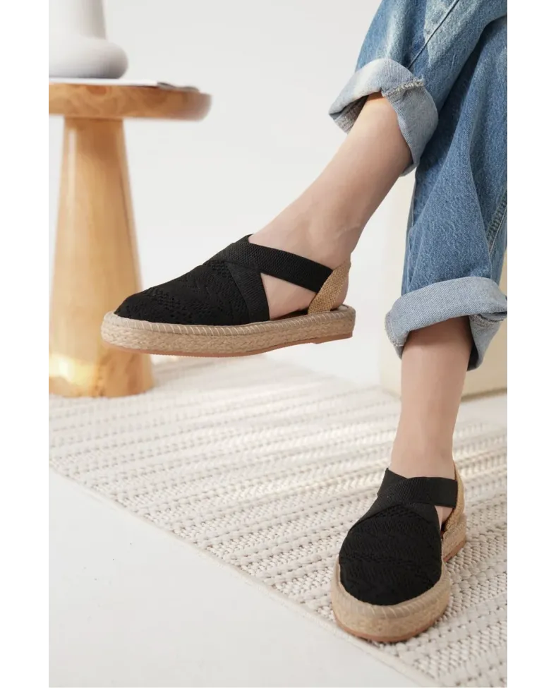 Kadın Siyah Espadril Ayakkabı TR19MY01A