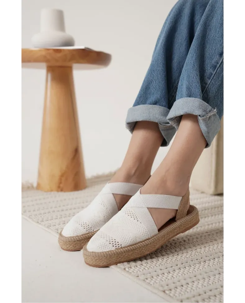 Kadın Beyaz Espadril Ayakkabı TR19MY01B