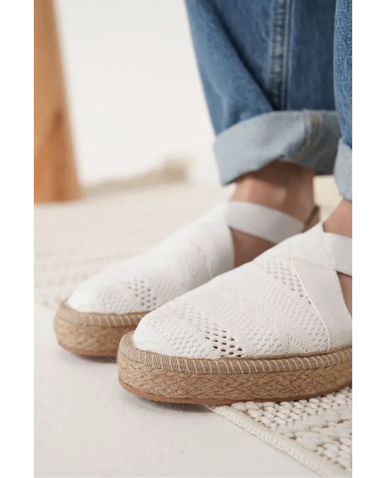 Kadın Beyaz Espadril Ayakkabı TR19MY01B