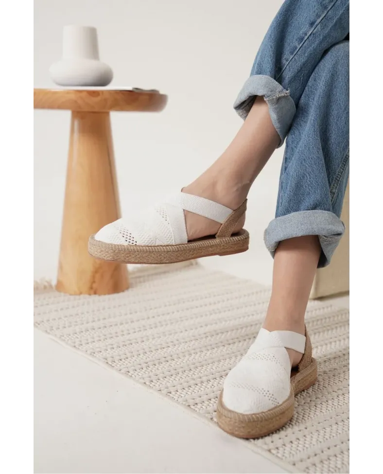 Kadın Beyaz Espadril Ayakkabı TR19MY01B