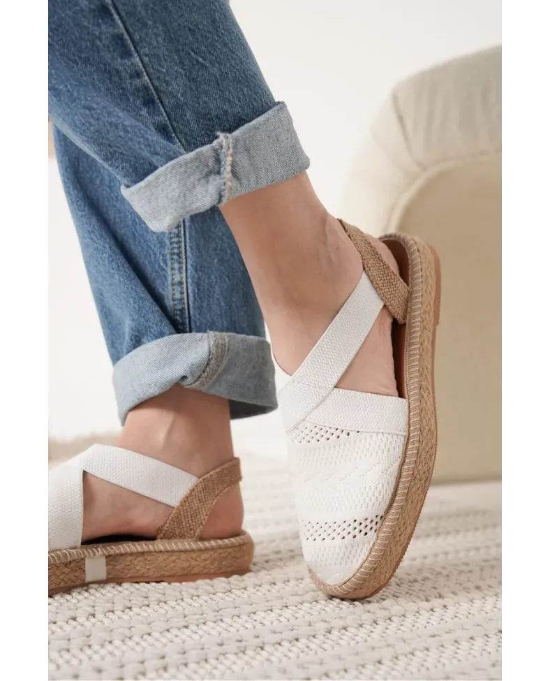 Kadın Beyaz Espadril Ayakkabı TR19MY01B