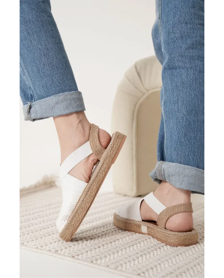 Kadın Beyaz Espadril Ayakkabı TR19MY01B