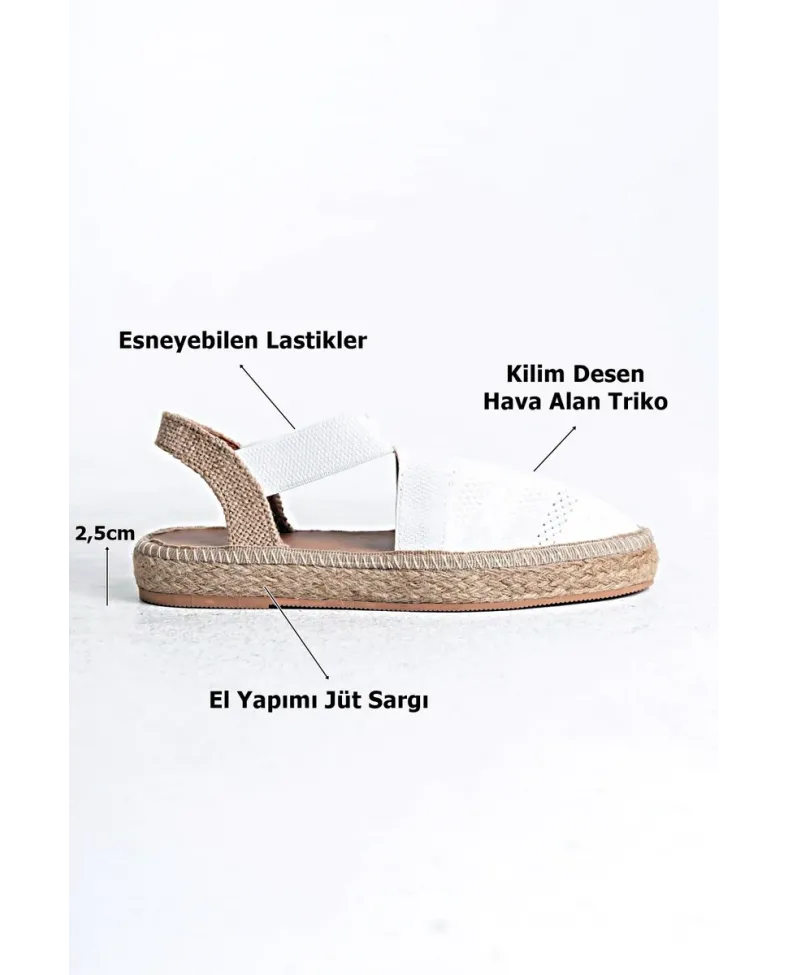 Kadın Beyaz Espadril Ayakkabı TR19MY01B