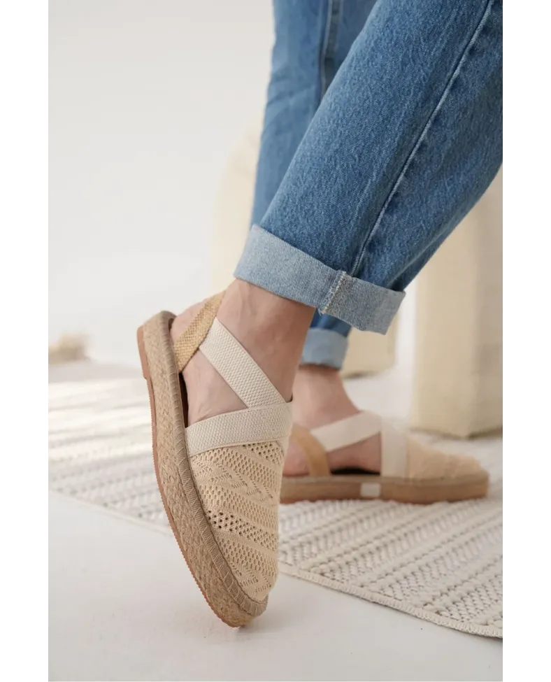 Kadın Bej Espadril Ayakkabı TR19MY01C