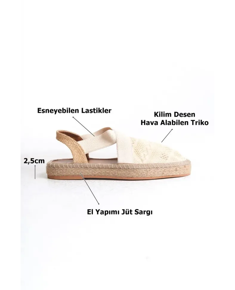 Kadın Bej Espadril Ayakkabı TR19MY01C
