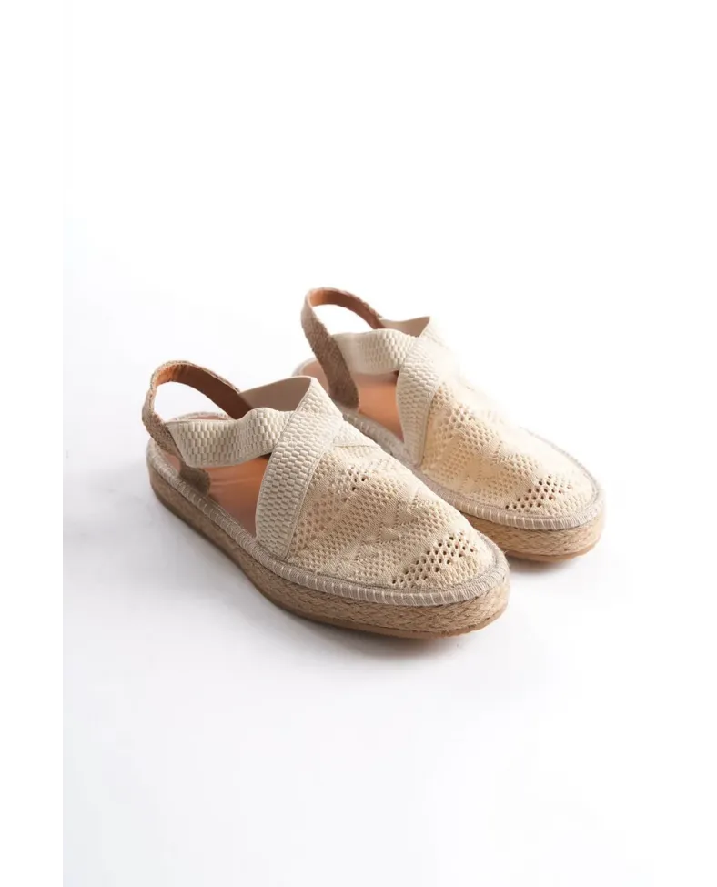 Kadın Bej Espadril Ayakkabı TR19MY01C