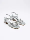 Gümüş Taşlı Kadın Topuklu Sandalet TR25MY04B
