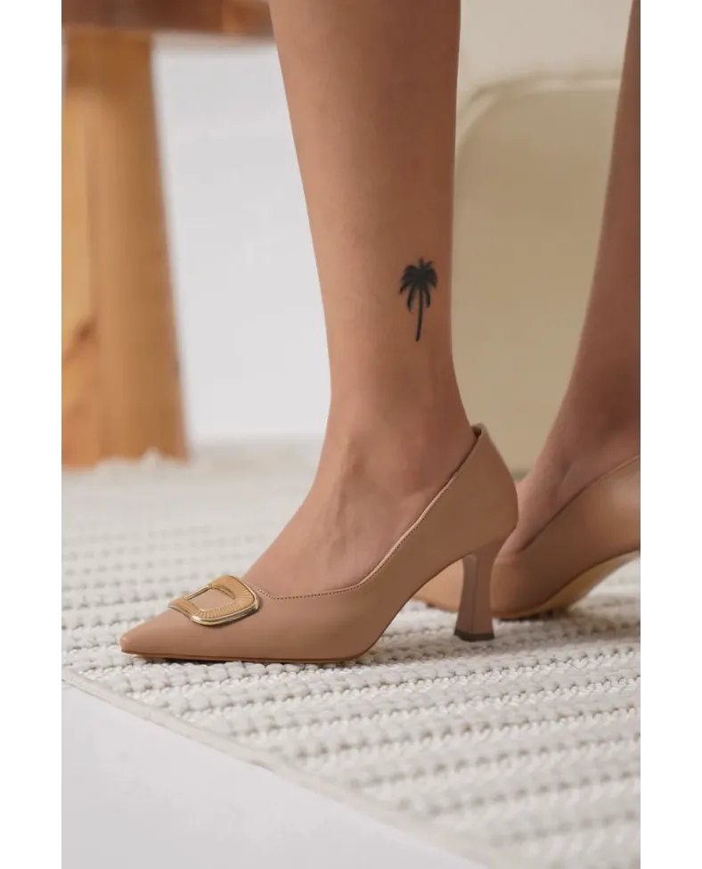 Kadın Nude Topuklu Ayakkabı TR12MS07D