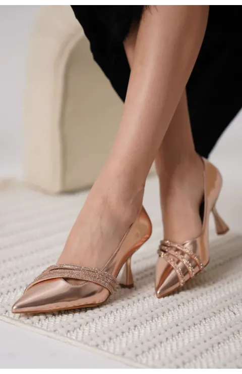 Rose Gold Rugan Kadın Topuklu Ayakkabı TR18MS02C