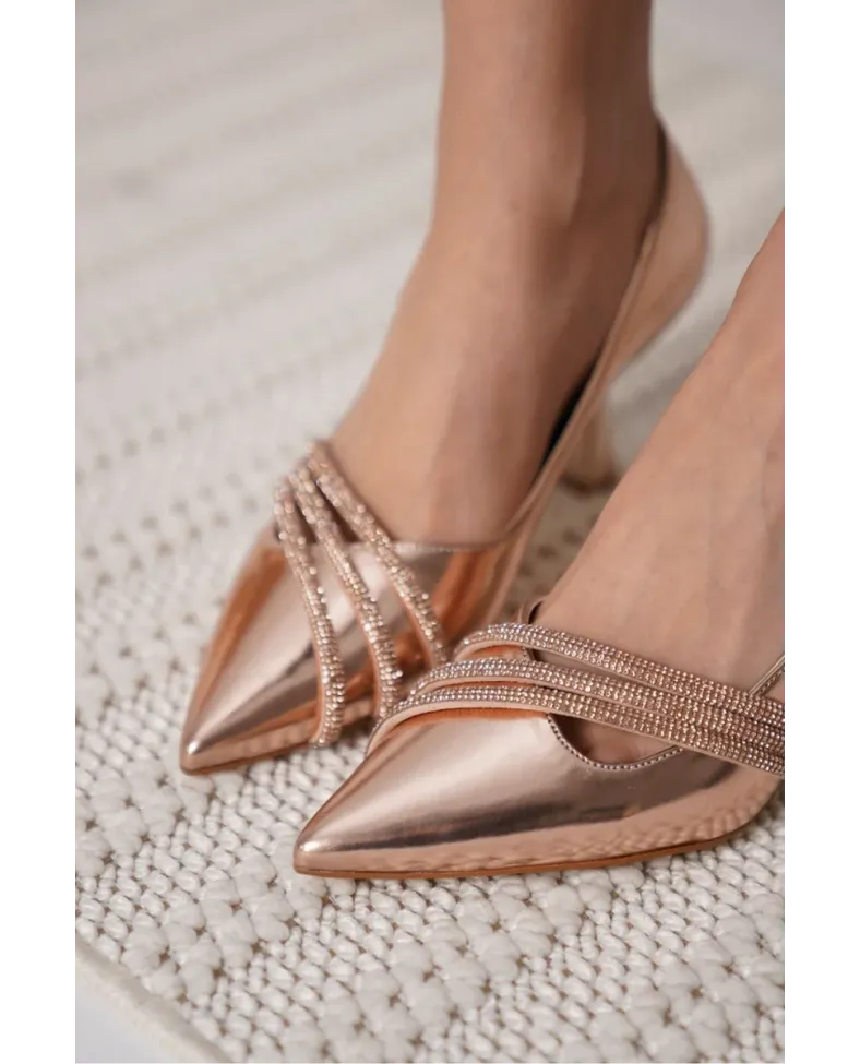 Rose Gold Rugan Kadın Topuklu Ayakkabı TR18MS02C