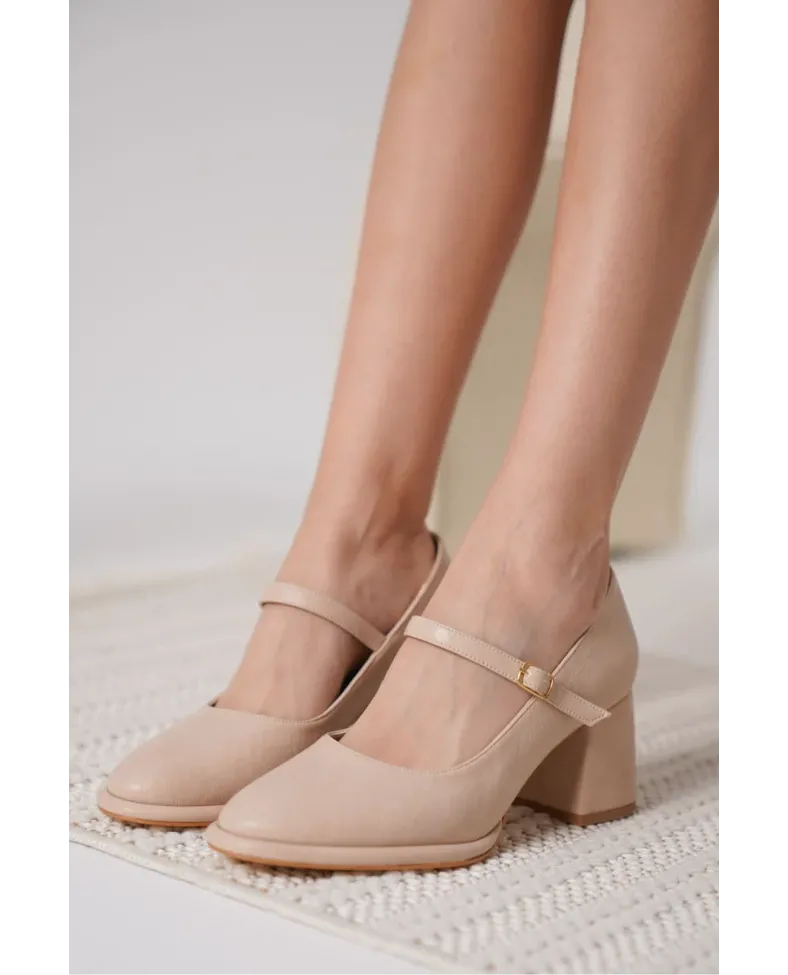 Nude Cilt Kadın Topuklu Ayakkabı TR18MS07D