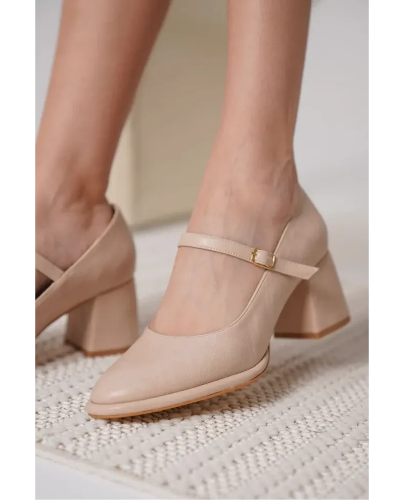 Nude Cilt Kadın Topuklu Ayakkabı TR18MS07D