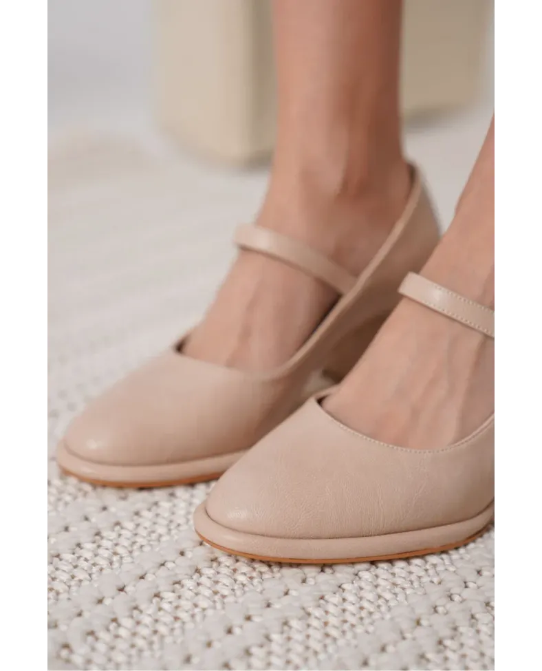 Nude Cilt Kadın Topuklu Ayakkabı TR18MS07D