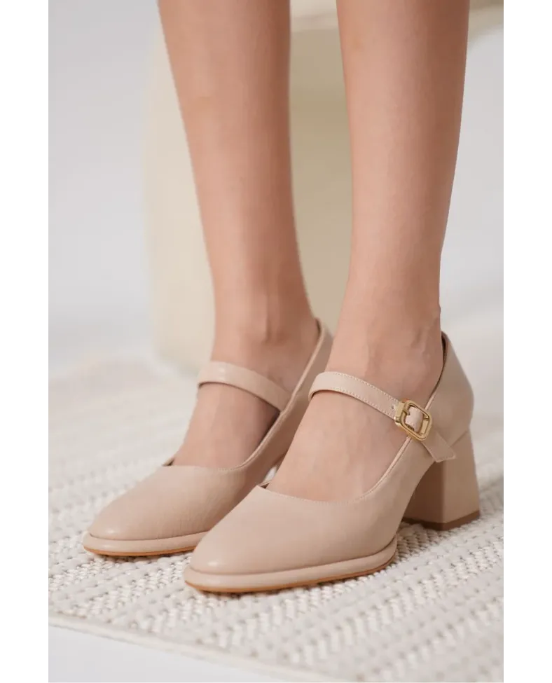 Nude Cilt Kadın Topuklu Ayakkabı TR18MS08D